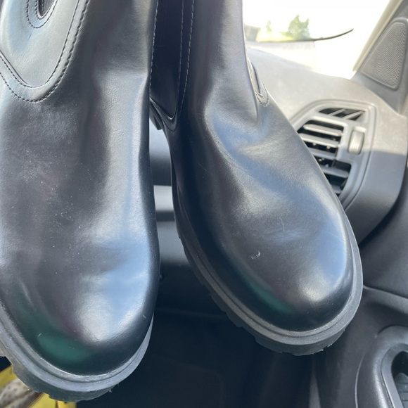 Nine West Black Leather Chelsea Ankle Boots NWOB Sz 10 - Picture 3 of 7